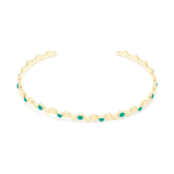 Pulsera acabada en oro amarillo de 18K
