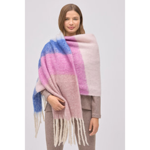 Sciarpa a righe rosa