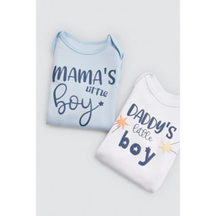Confezione da 2 body a maniche lunghe per neonato: Mama's Boy e Daddy's Boy