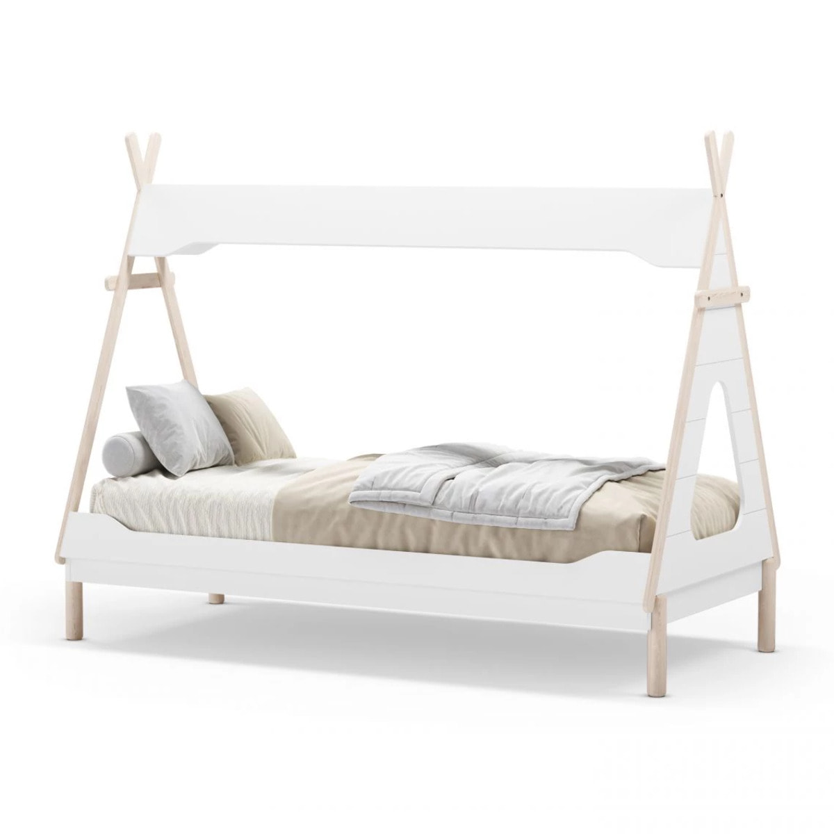 Cama Tipi Nest Blanco - Oak Soft