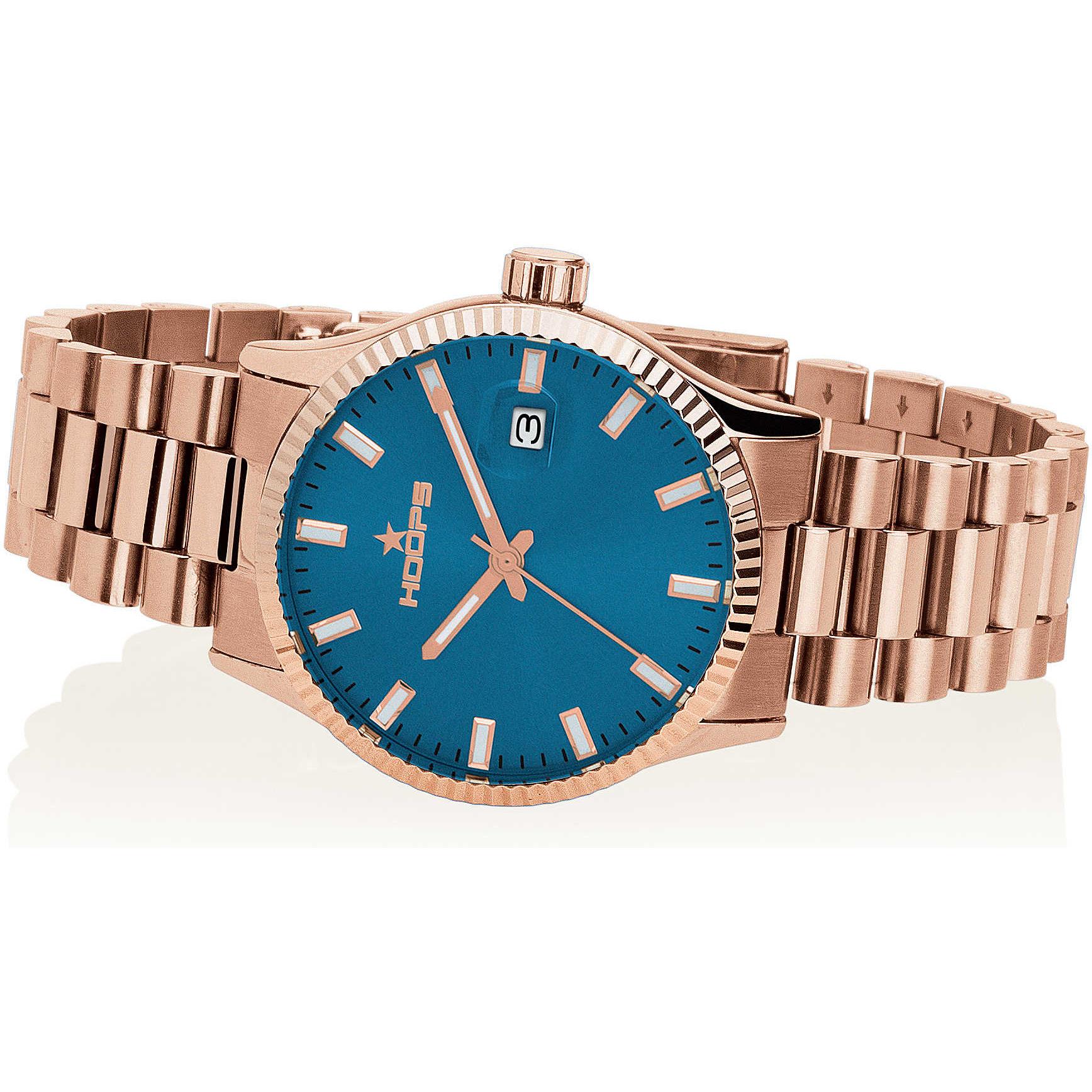 Orologio HOOPS LUXURY L Acciaio Rosè Blu