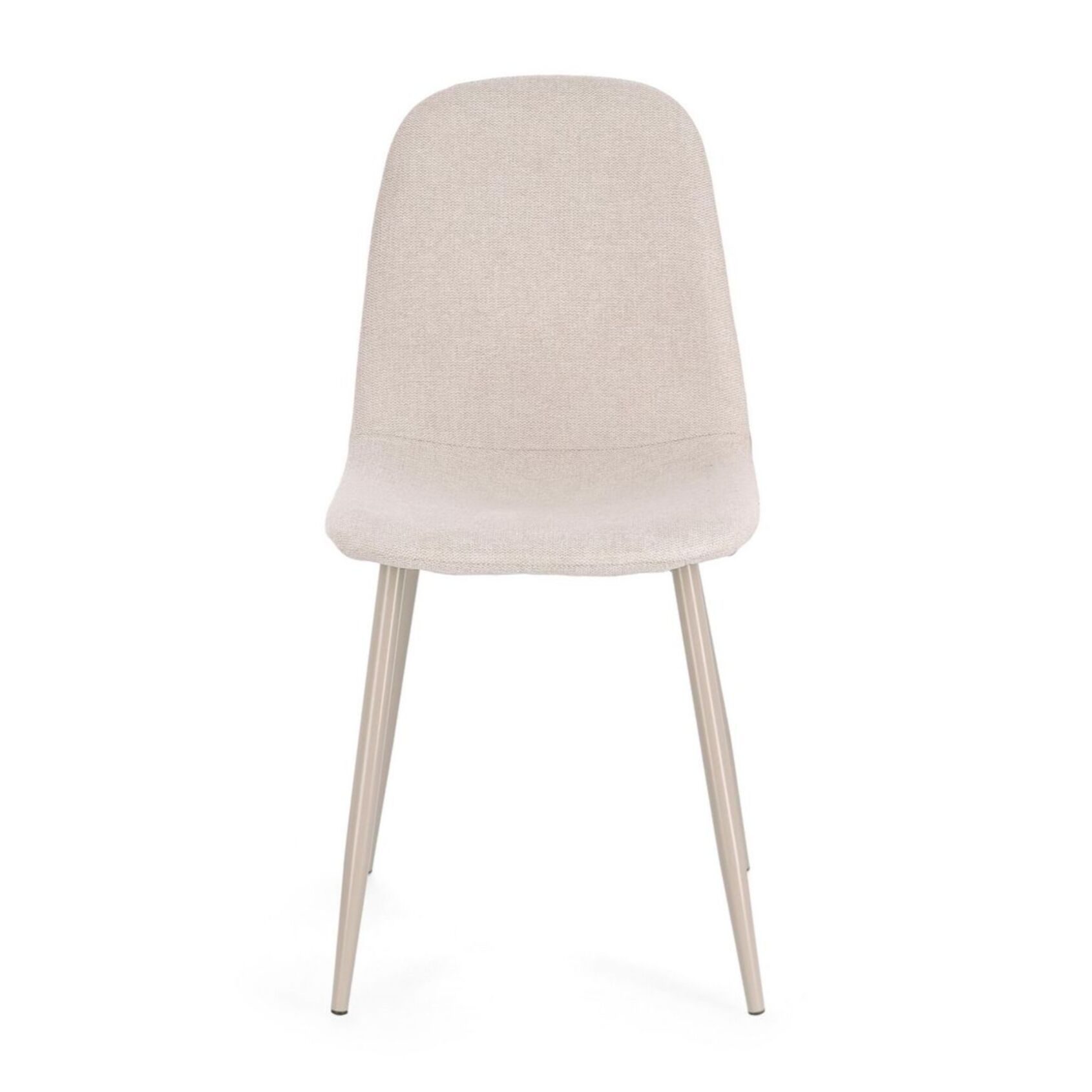 Set di sedie IRELIA in tessuto e acciaio beige