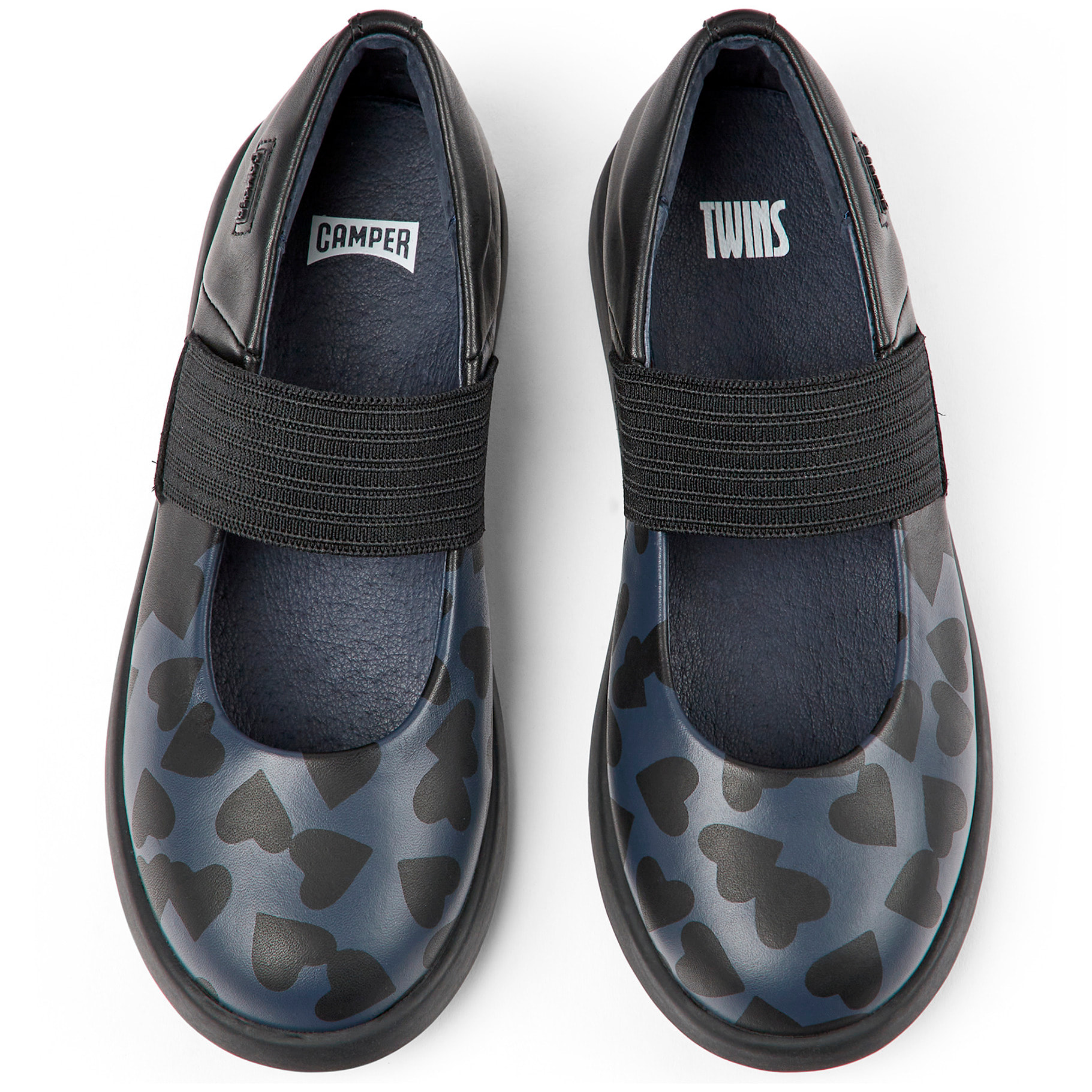Ballerini - CAMPER Duet Twins - Nero - Pelle liscia