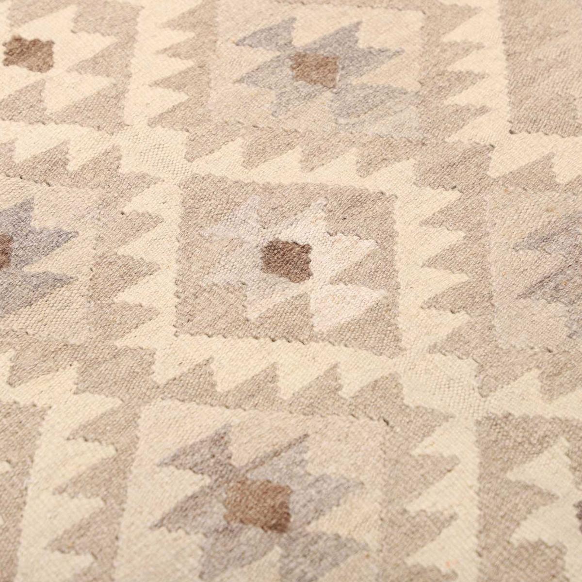 Tapis kilim au motif ethnique, tissé plat en laine naturelle