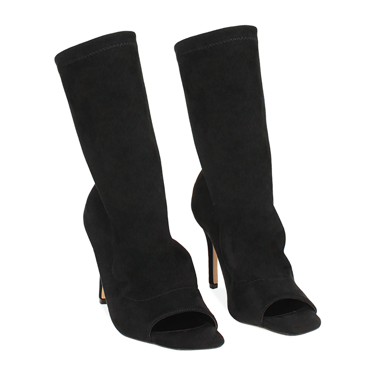 Botines de mujer negros en microfibra
