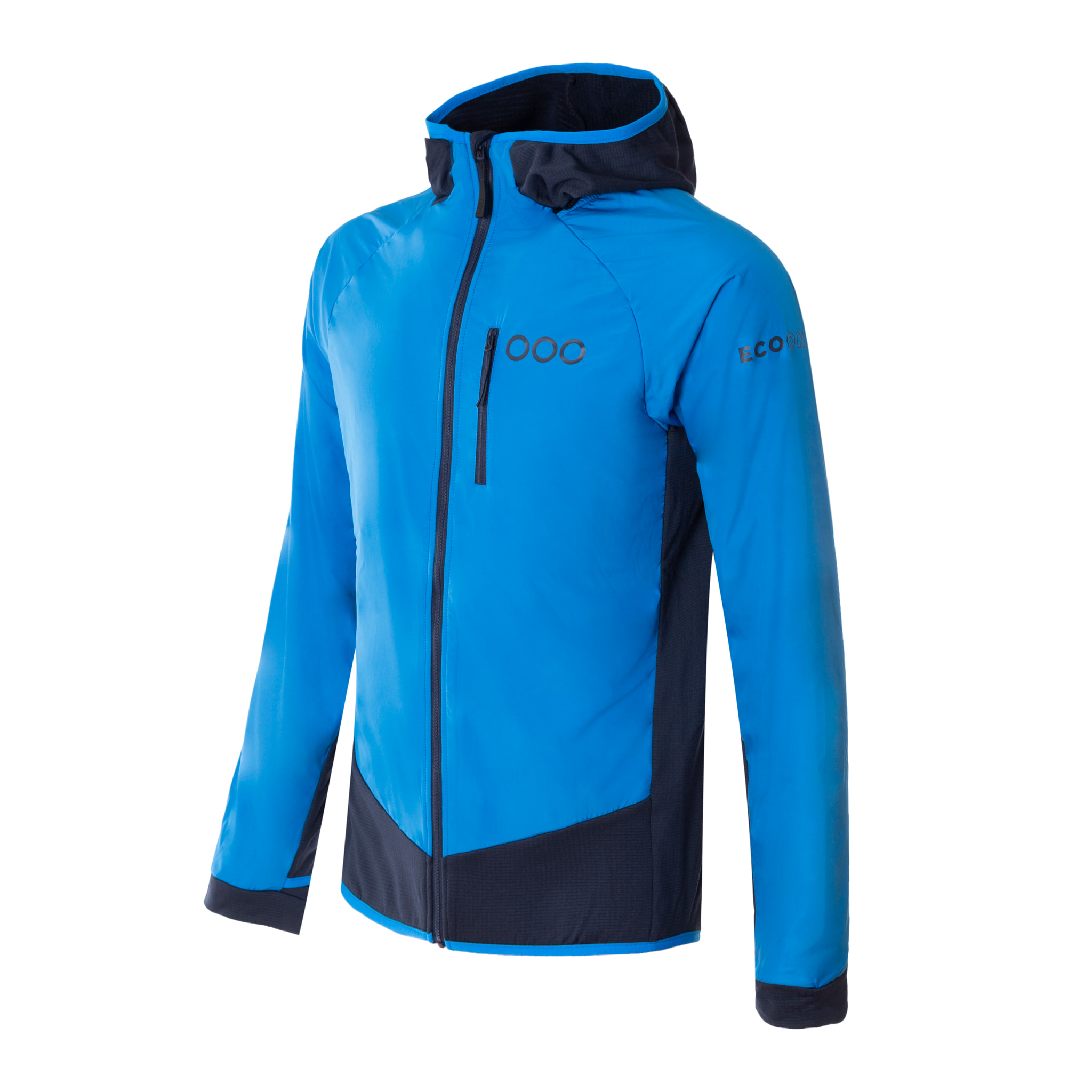 Chaqueta ECOActive Light Insulated Hybrid Jacket with cap dela marca ECOON - Azul claro / Azul