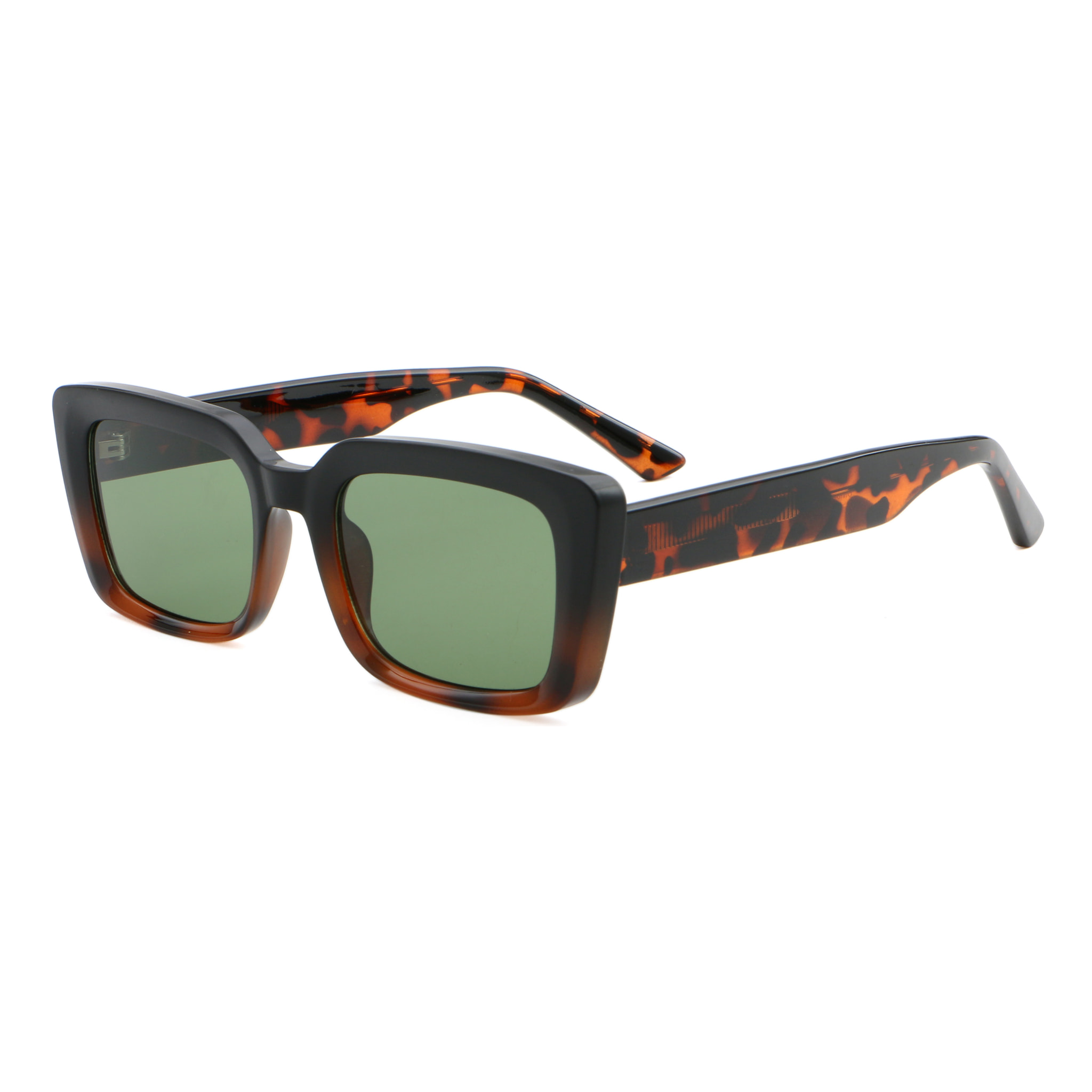 Gafas de sol OCEAN SAINT MICHEL - Negro up y demi marrón down / Verde