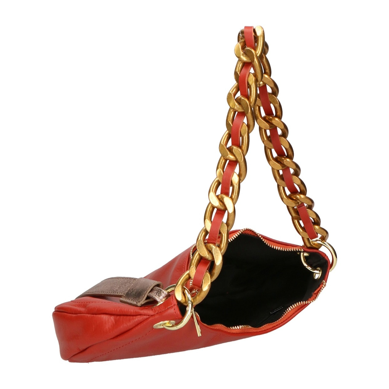 Borsa a spalla da donna - Modello Ferrara - Vera pelle - 32.0 x 14.0 x 8.0 cm