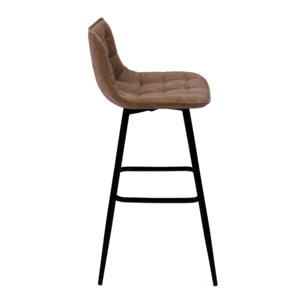 Tabourets de bar Irina simili marron - lot de 4