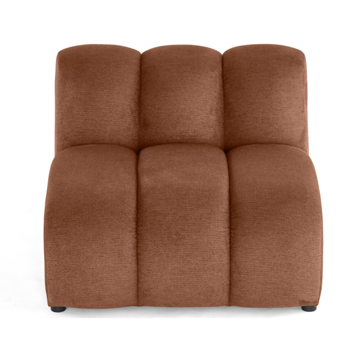 Debbie - module d'assise en tissu texturé - Terracotta