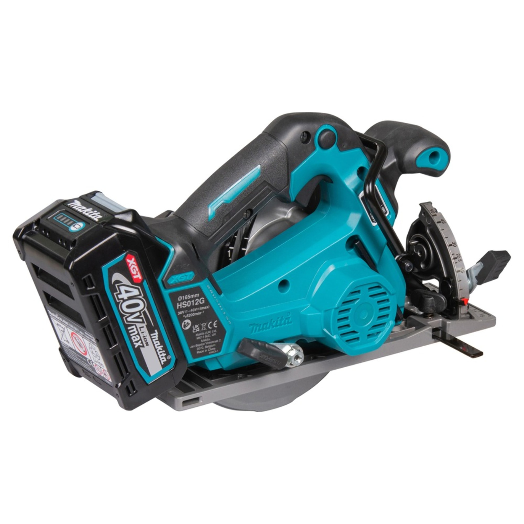 Scie circulaire XGT Scie Ø 165 mm livrée avec 2 batteries 2,5 Ah, 1 Chargeur rapide DC40RA, 1 Coffret Makpac 3 - MAKITA - HS012GD201