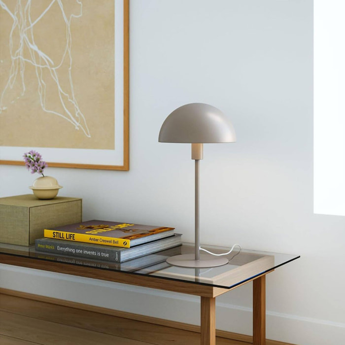 Well Home Lámpara de mesa estilo Seta en color Taupe Ø18x36cm