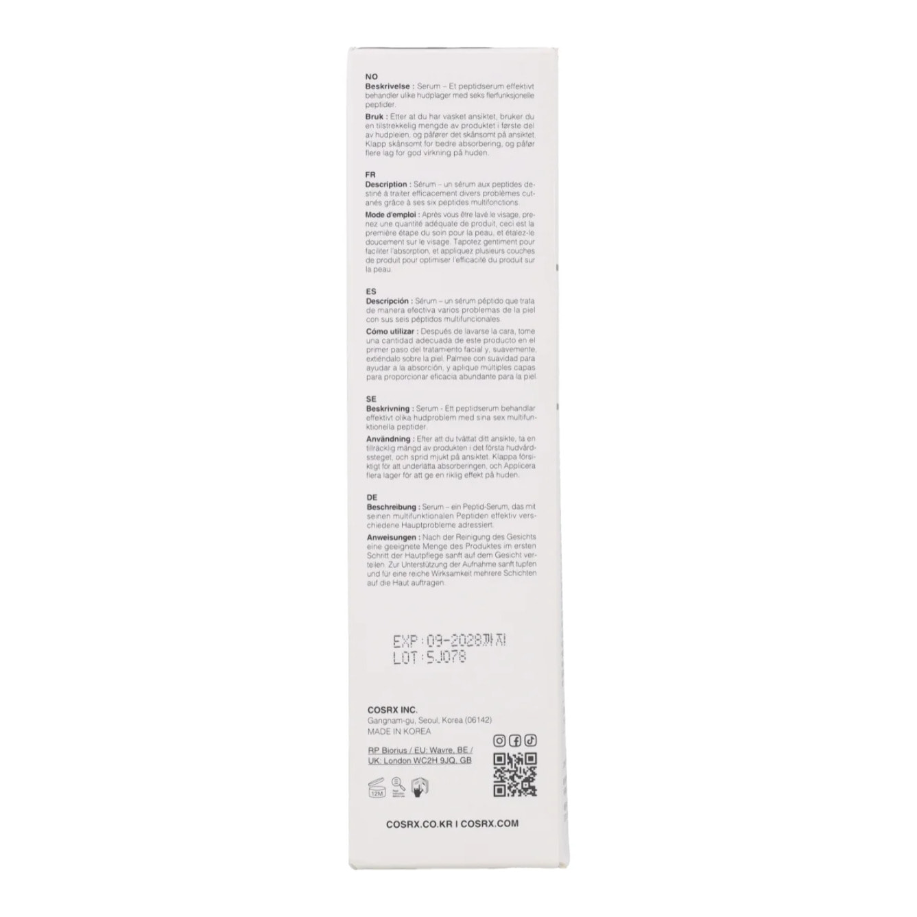 The 6 Peptide Skin Booster Cosrx 150ml