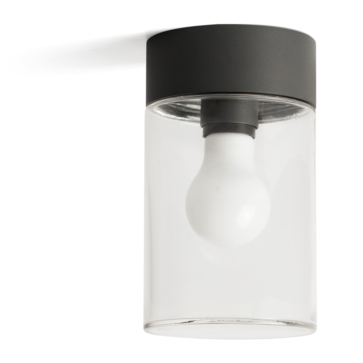 KILA 200 Plafón gris oscuro transparente