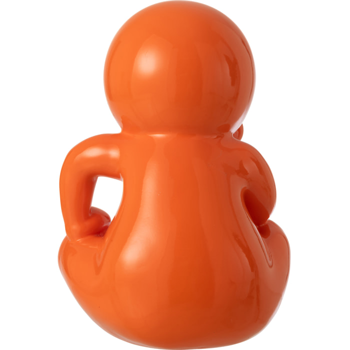 J-Line Figurine Marcel - polyrésine - orange foncé