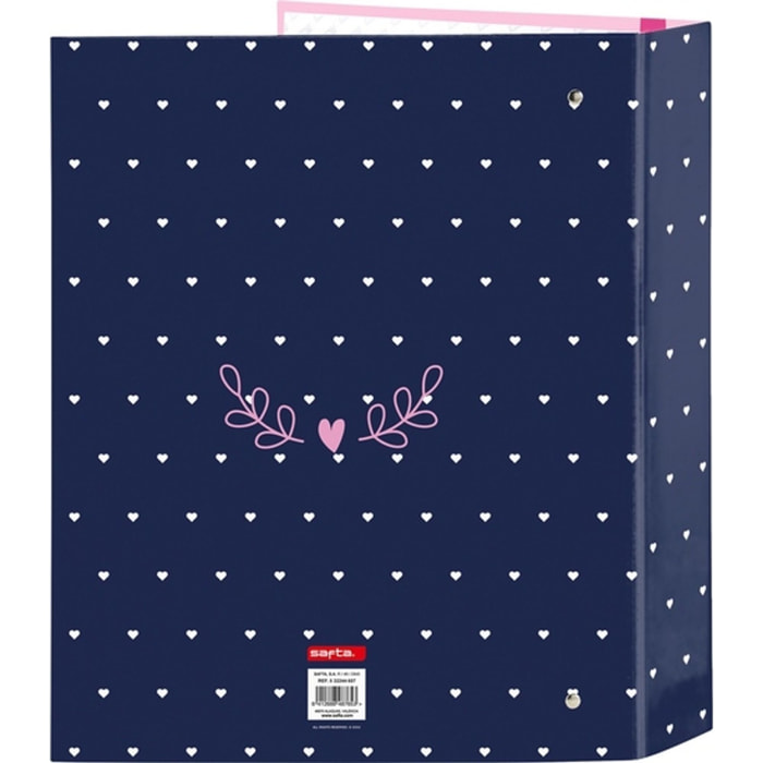 Carpeta f. 4 anillas 35mm lomo ancho safta "paris"