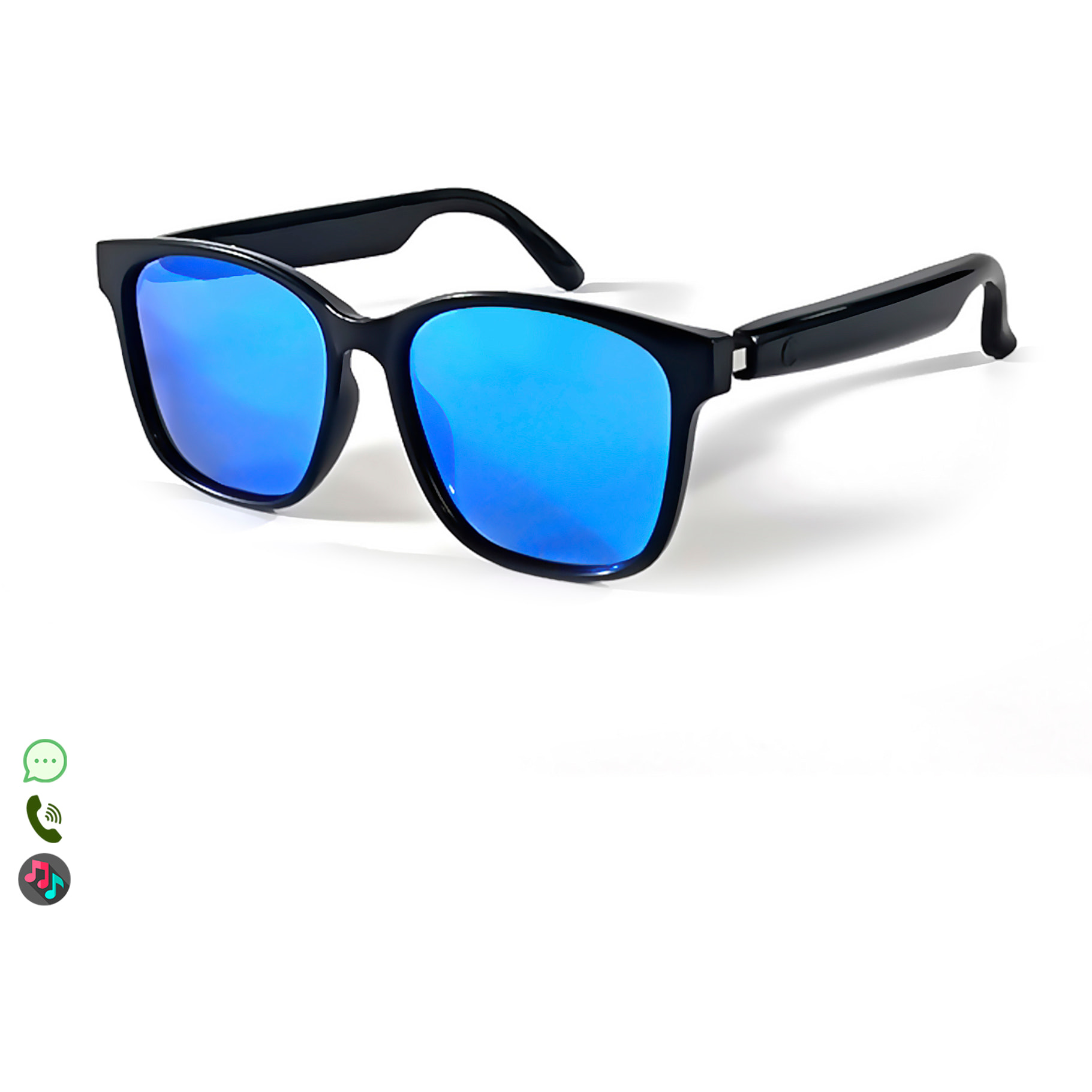 Gafas inteligentes GS08, llamada bluetooth, asistente de voz, control remoto de la cámara.