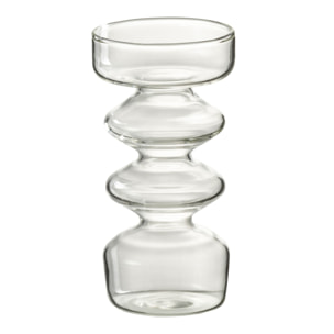 J-Line vase Luna - verre - transparent - small - 14 cm de hauteur