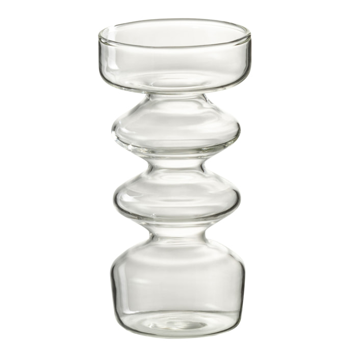 J-Line vase Luna - verre - transparent - small - 14 cm de hauteur