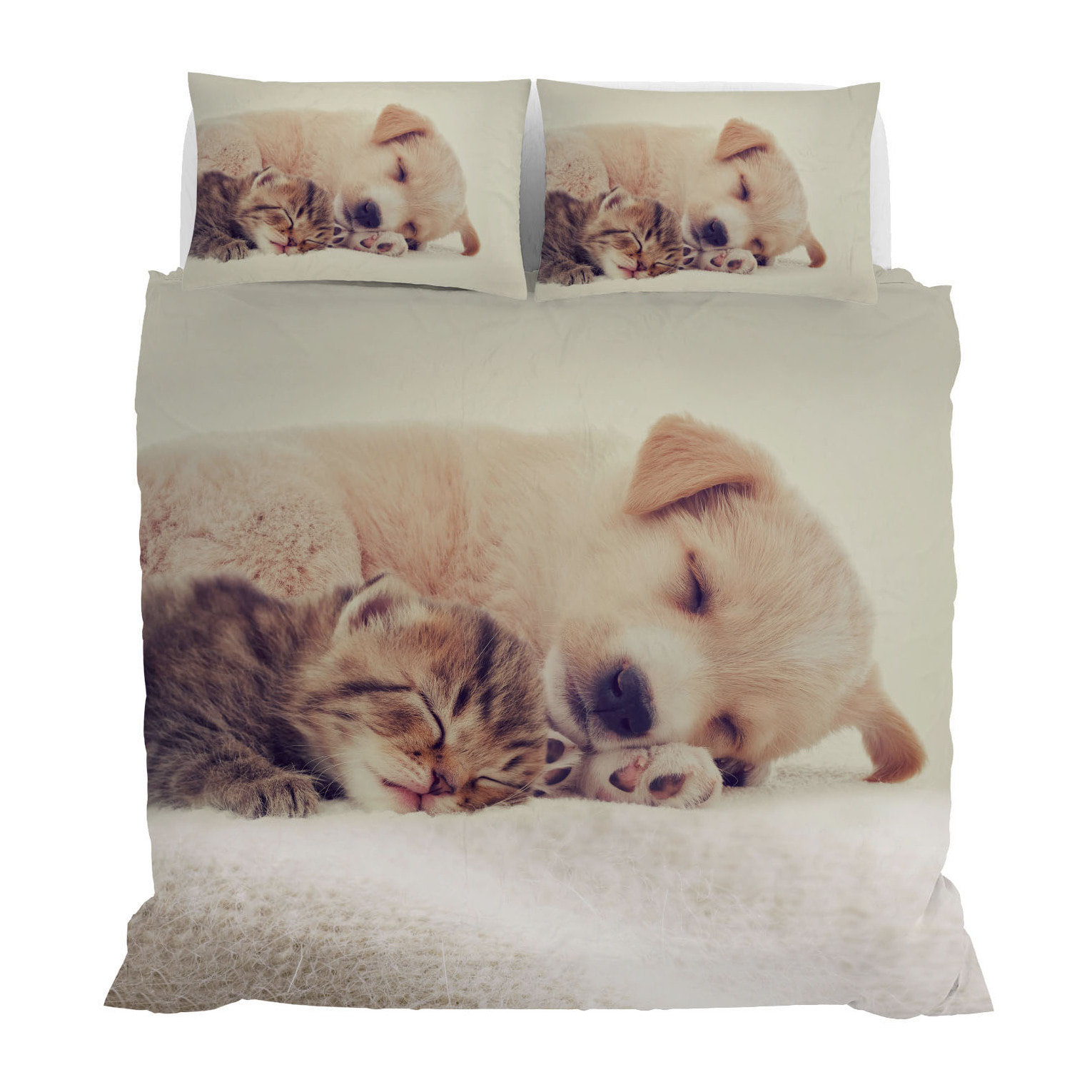 PARURE COPRIPIUMINO GOODNIGHT - STAMPA DIGITALE 100% Microfibra
