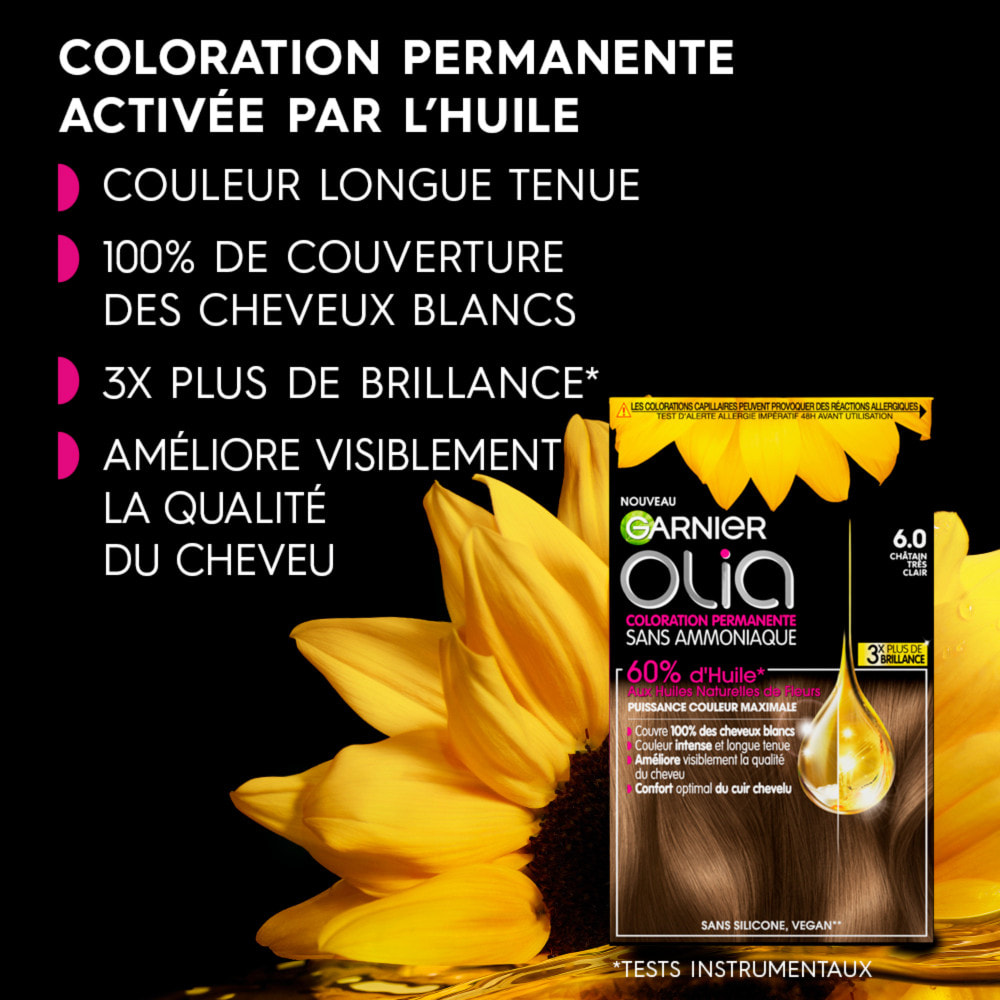 Garnier Olia Coloration Permanente 6.0 Chatain Très Clair