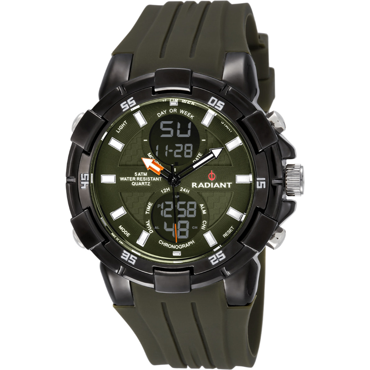 Reloj Radiant RA458604 Hombre Analogico Cuarzo con Correa de Silicona