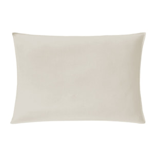 Taie d'oreiller unie en lin lavé, Made in France, NOUVELLE VAGUE , Beige naturel