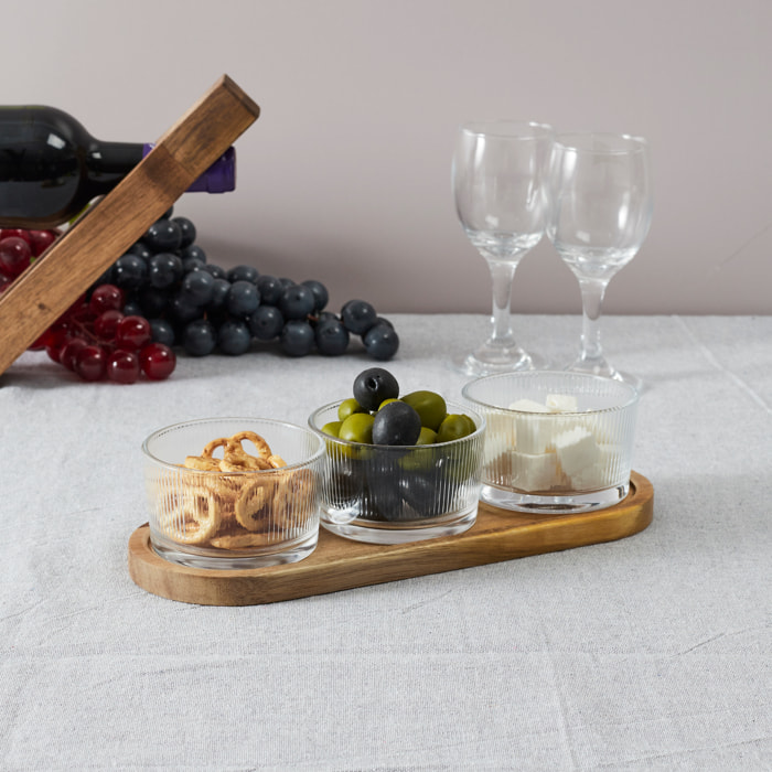 SET APERITIF ACACIA COUPELLE VERRE X32