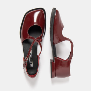 Zapatos 2002 NAPPA SHINNY BURDEOS / BERGAMO color Burdeos