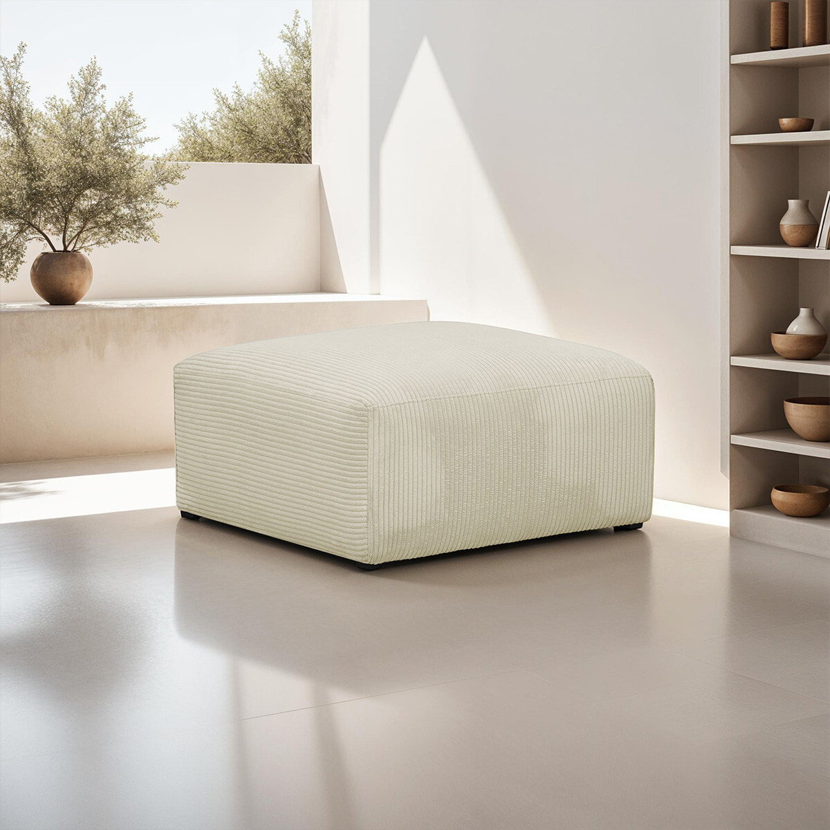 Pouf modulable en velours côtelé - MODULO