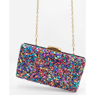 CLUTCH NOTHING ELSE MATTERS · DORADO Y MULTICOLOR