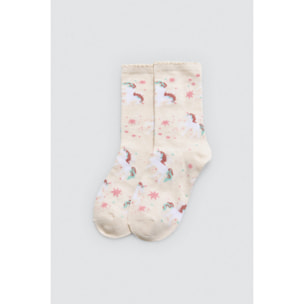 Confezione da 4 calzini stampati con unicorno per bambini