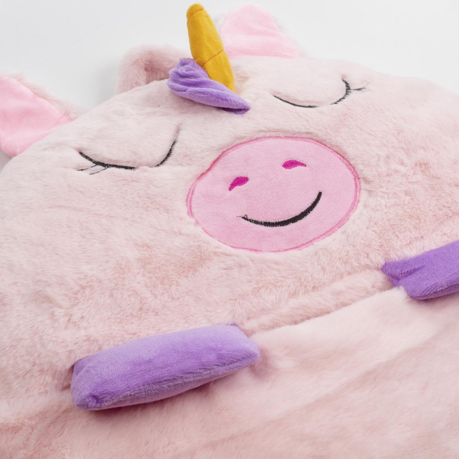 Sacco nanna trasformabile in cuscino, per bambini, Pink Pig. Tocco morbido. Piccolo/S: 128x45 cm.