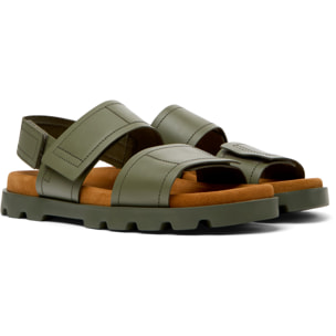 Sandalias - CAMPER Brutus Sandal - Verde - Cuero liso