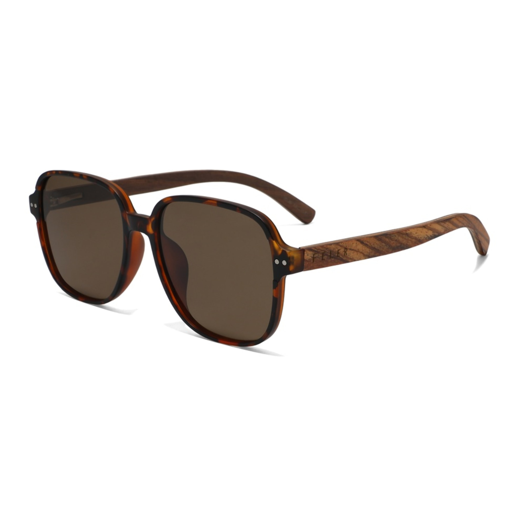 Gafas de Sol Feler 1604-7 Polarizadas de Madera Mujer 54 mm