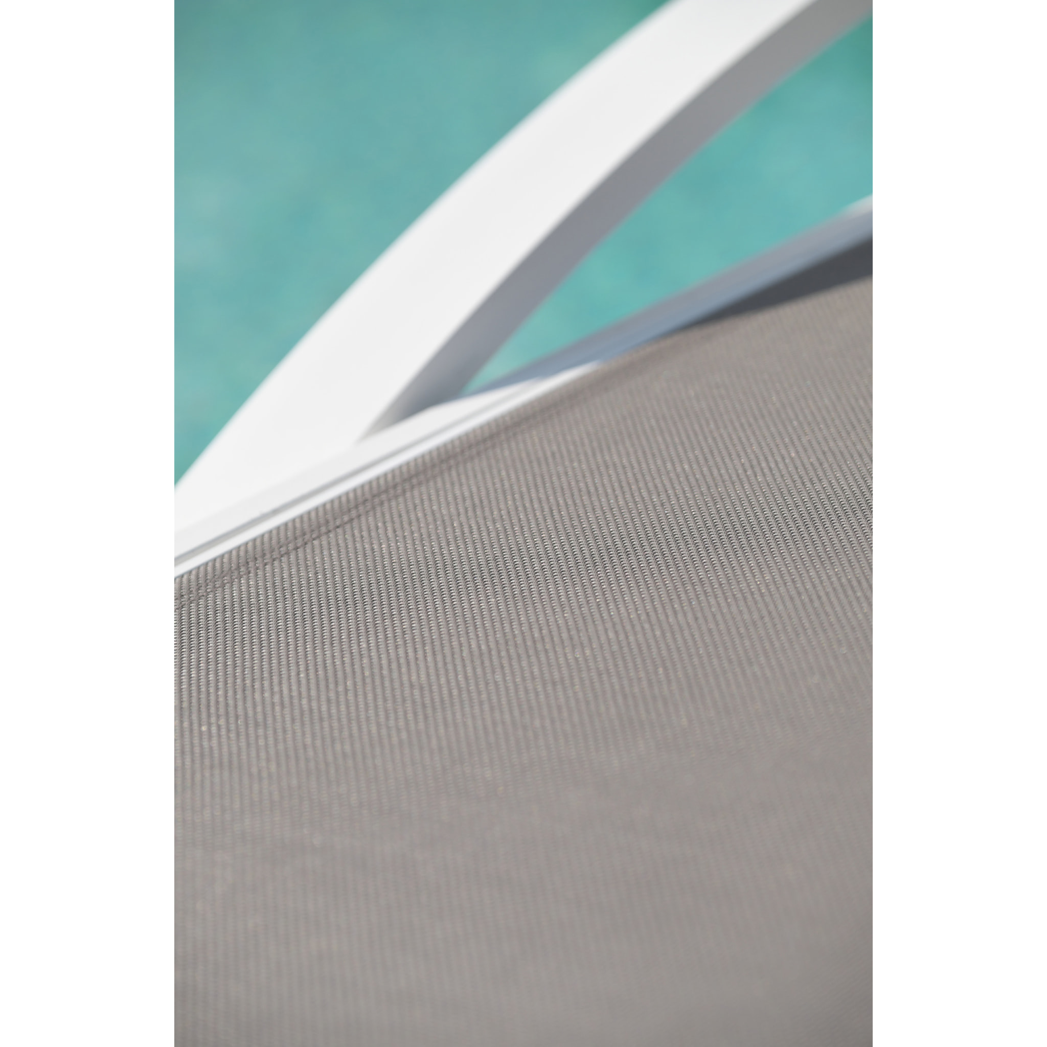 BARCELONA - Lot de 2 bains de soleil en toile plastifiée et aluminium