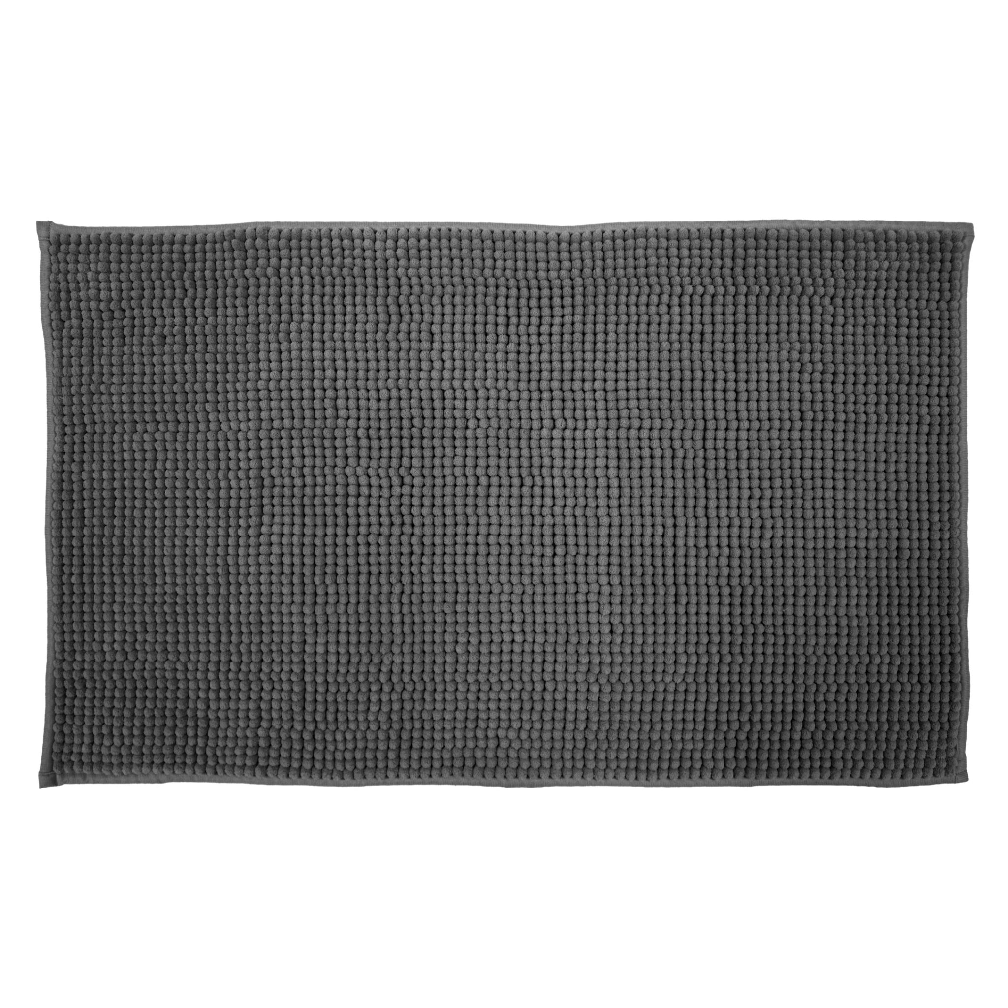 TAPPETO BAGNO SCENDI DOCCIA 50X80 CM 100% POLIESTERE ANTRACITE