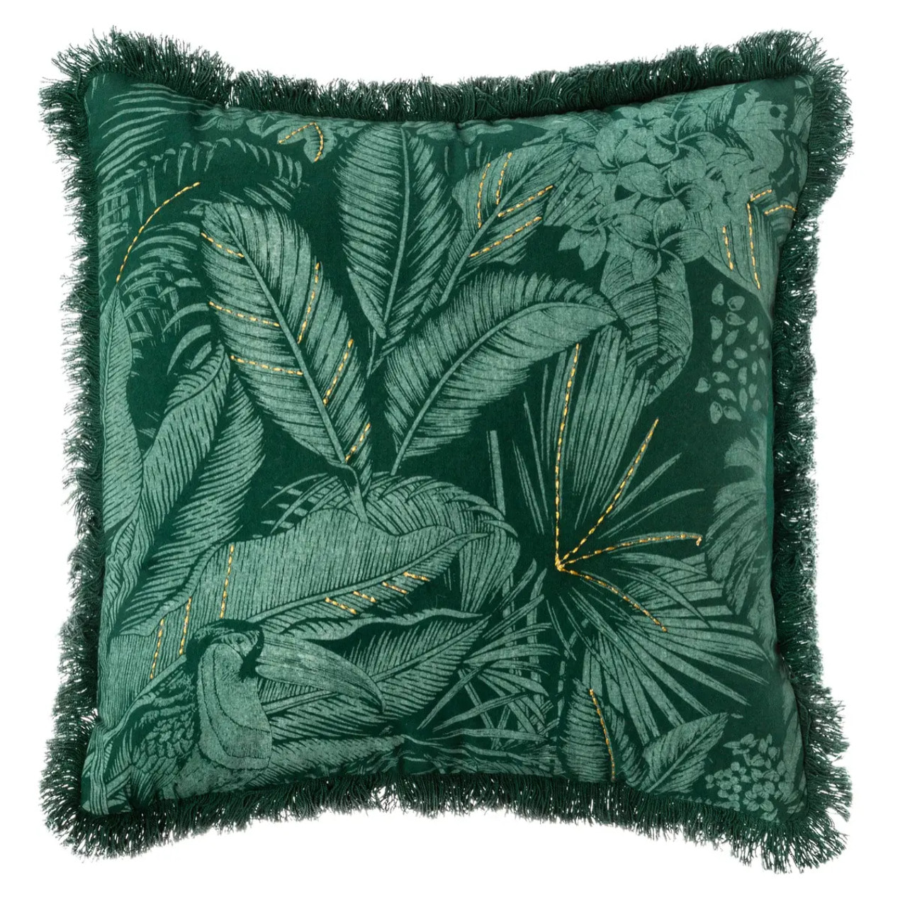 Housse de coussin imprimée "Jungle" - vert - 40x40 cm