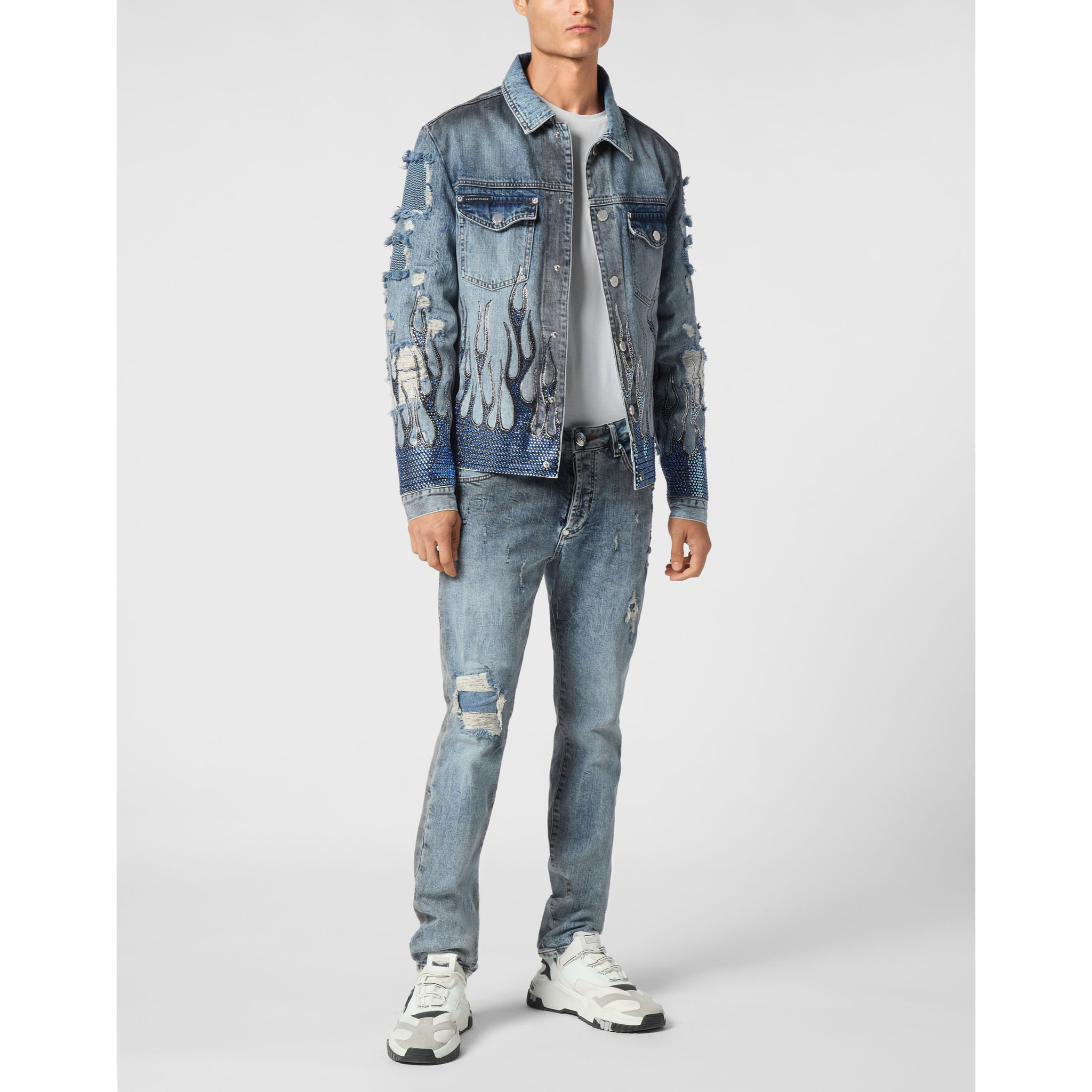 PHILIPP PLEIN Denim Jacket FLAME