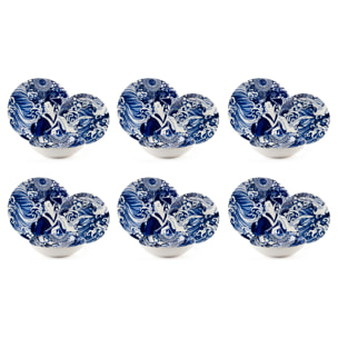 Service 18 Assiettes Excelsa – Kon, Porcelaine Bleue