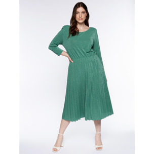 Fiorella Rubino - Vestito in jersey lurex - Verde chiaro