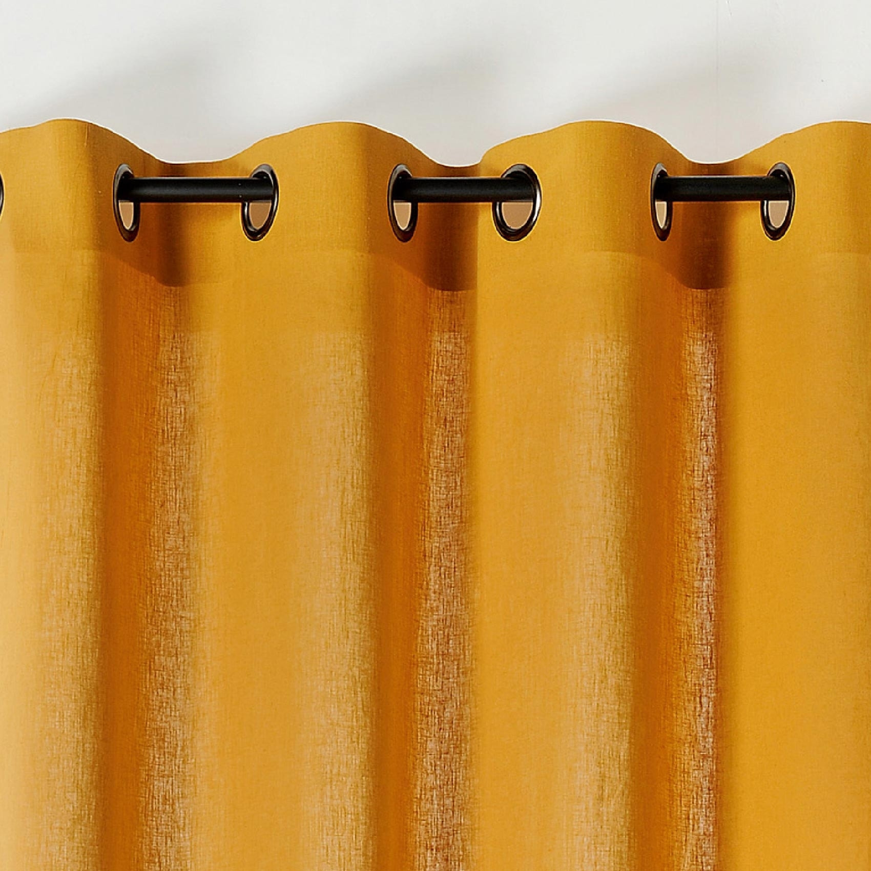 Rideau tamisant en poly-lin - Orange