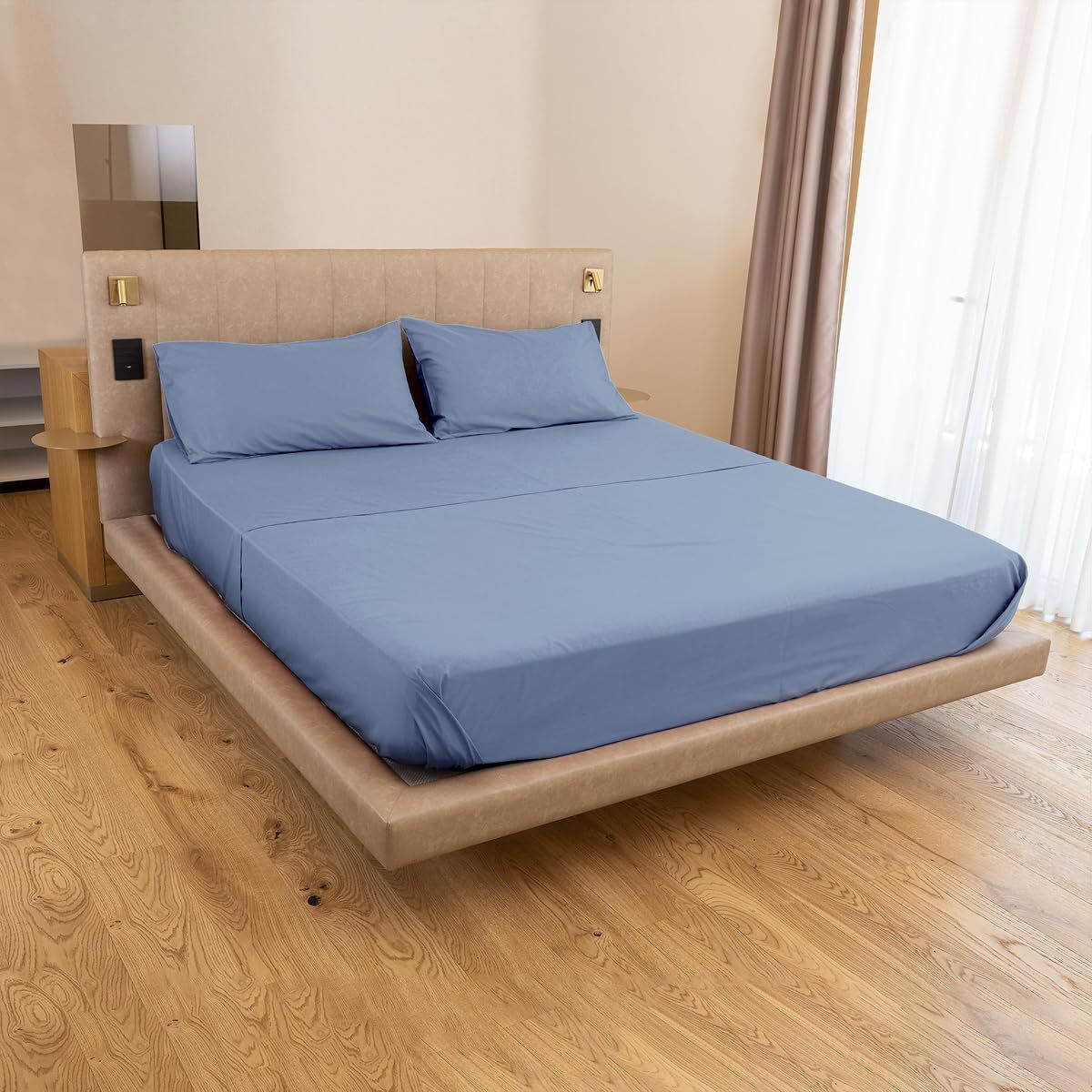 Intrecci Home Lenzuola, Lenzuolo Sopra in Raso di Puro cotone Satin, Made in Italy, Morbidezza Suprema, Elegante e Confortevole, Tinta Unita
