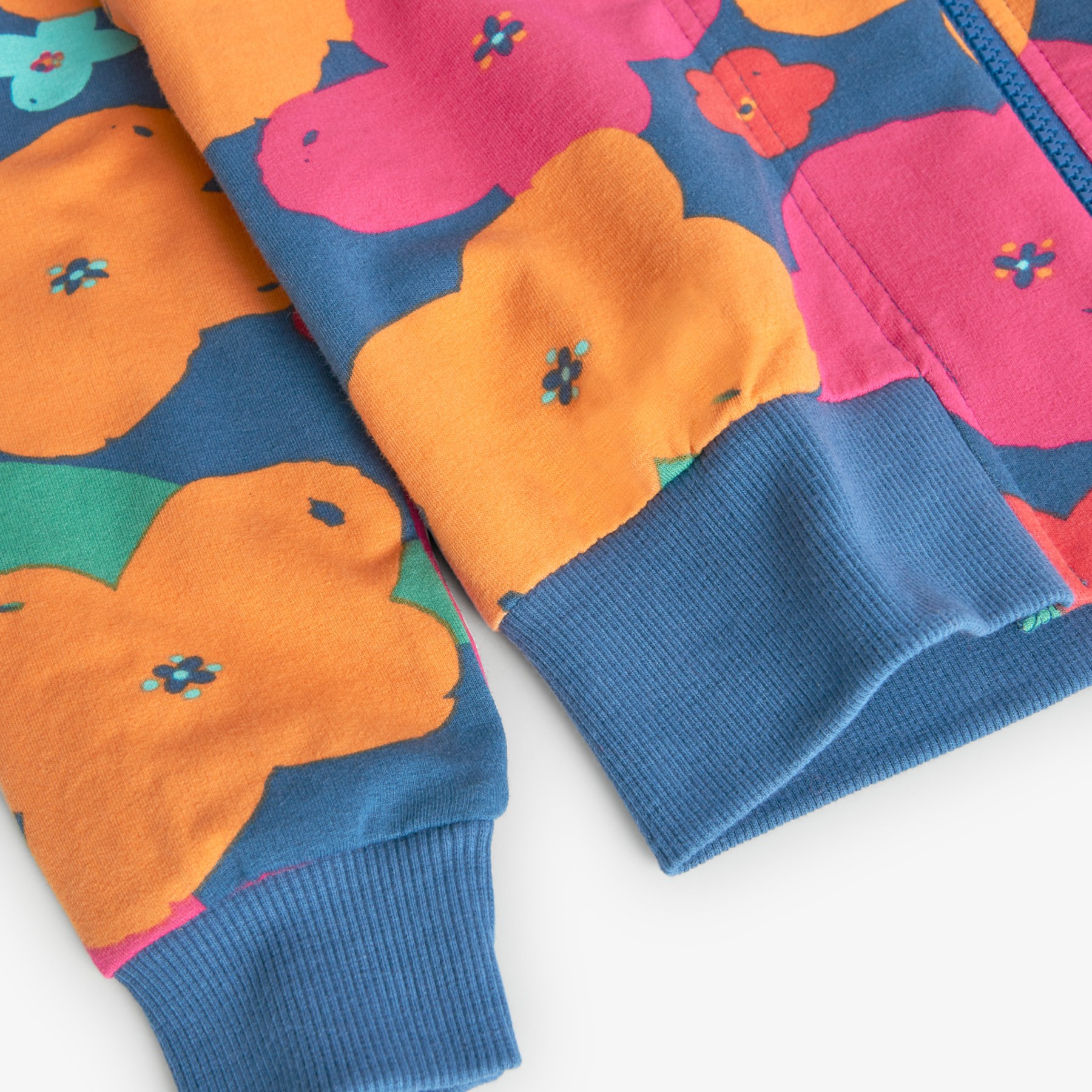 Chaqueta felpa flores de niña -BCI