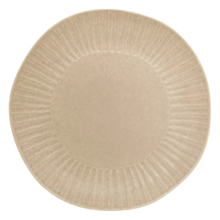 Assiette de présentation Nyero ronde D.32cm beige