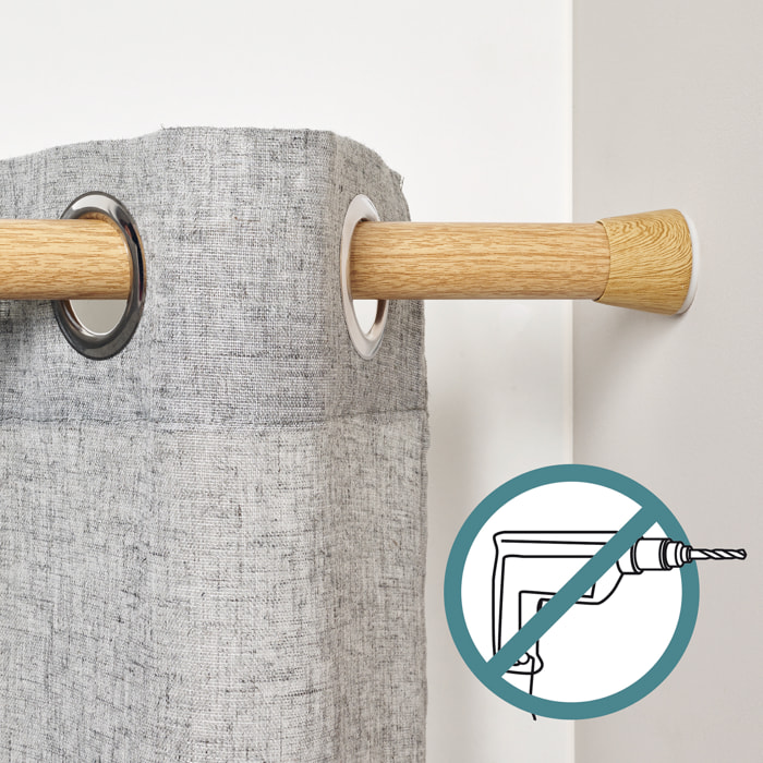 Barra presión extensible sin taladrar Madera