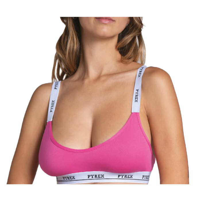 Pyrex Brassiere Donna in Cotone, Art.PRC71 Conf da 1 PZ. Fucsia