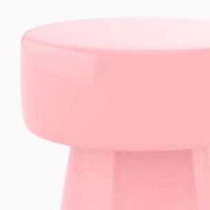 Table d'appoint ronde en métal rose D30 cm - Athéna