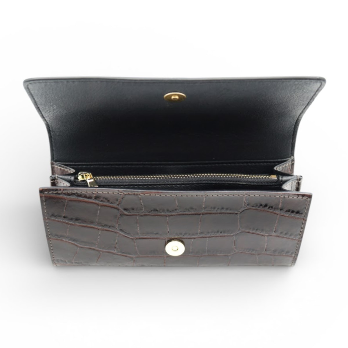 Cartera Cheval Firenze Grant Croc Marrón Oscuro