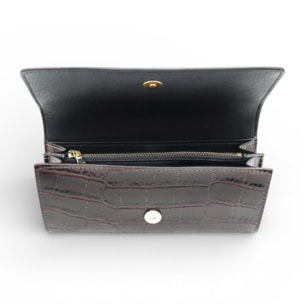 Cartera Cheval Firenze Grant Croc Marrón Oscuro